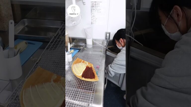 【生地が最高クレープ】ホントノチョコカスタードホイップ#クレープ #スイーツ #shorts