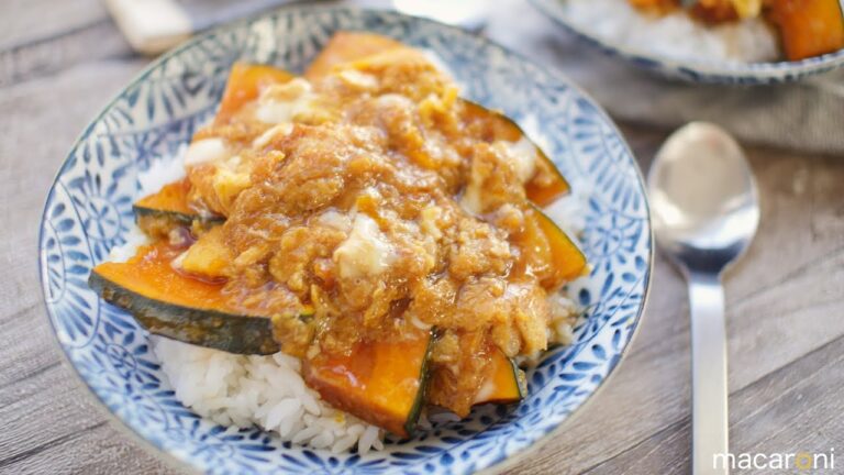 具材ふたつだけ！かぼちゃ×卵の 半熟 とろとろ かぼたま 丼 のレシピ 作り方