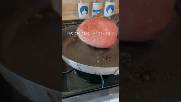 ハヤシ煮込みハンバーグ【後半】肉汁ぶしゃー！！！！#ハンバーグ #おなかすいたいち