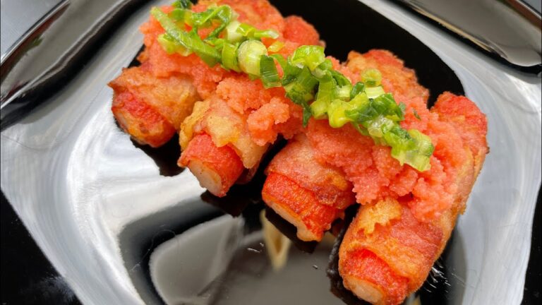 【油で揚げない】後処理も楽ちん！カリカリベーコンカニカマ焼き