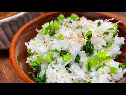 【菜の花と釜揚げしらすの混ぜごはん】釜揚げしらすの混ぜご飯がヤバすぎた！