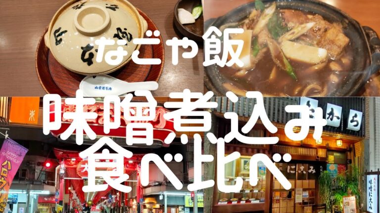 【味噌煮込みうどん 食べくらべ】なごや飯の代表といえば味噌煮込み、有名な山本屋本店と初めていくお店で　10年ぶりの名古屋です　大須の商店街も一巡り　残念ながら良さげな居酒屋はみつからず　翌日の大甚に