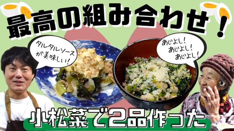 ちろちゃんのあたふたクッキング 笠原将弘のおかず道場でやっていたこまツナ炒めとコマツナ混ぜごはんを作った。【本篇】
