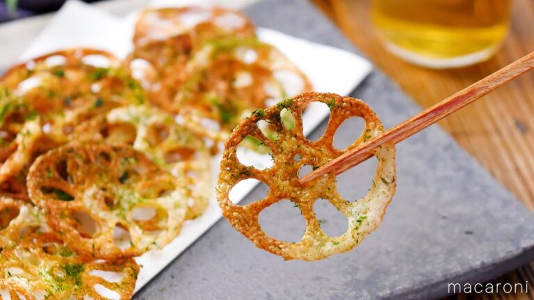 【のり塩れんこんチップス】カラッと揚げてサクサクに！のり塩味で止まらぬおいしさ♪｜macaroni（マカロニ）