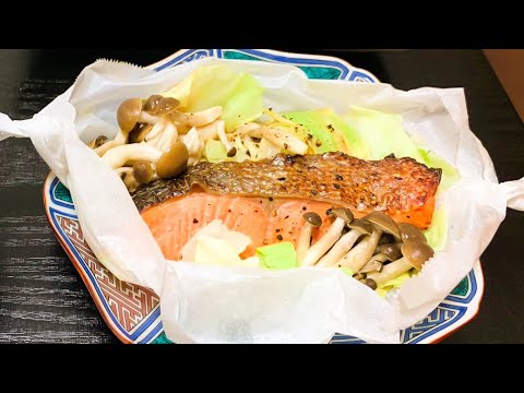 銀鮭とカット野菜のバタポンレンジ蒸し【N's KITCHEN】