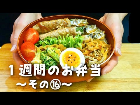 【１週間分のお弁当⑯】今週のおべんとう／たんぱく質のとれるお弁当【作り置き活用】