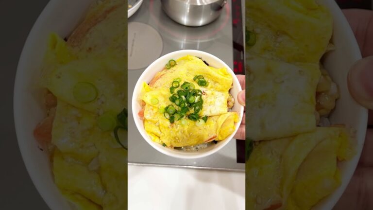 納豆とトマトのオムレツ丼！