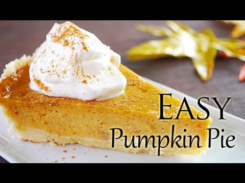 Easy Pumpkin Pie Recipe (Easy Crust)【簡単！】パンプキンパイの美味しい季節ですよ