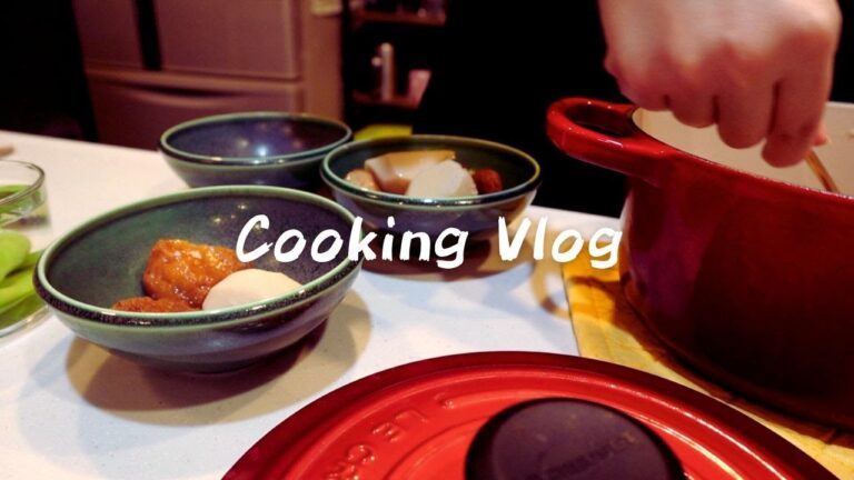 Cooking vlog / 今日は和食が食べたくてしいたけの炊き込みごはんの晩ごはん⁂ひき肉ともやしのあんかけ厚揚げの献立