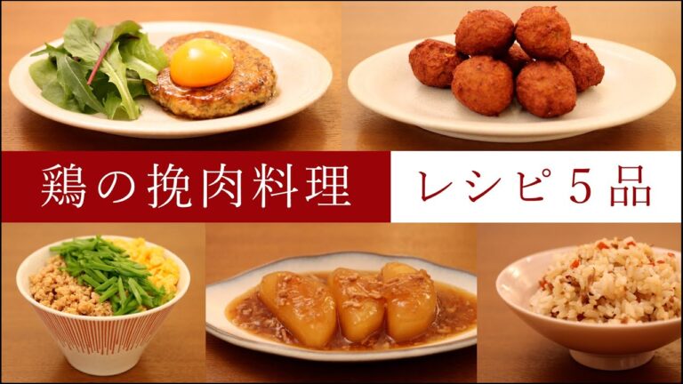 鶏の挽肉料理レシピ５品。鶏のまぜご飯、鶏シソバーグ、そぼろ丼など。