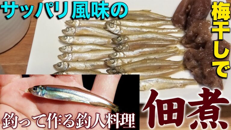 ワカサギがたくさん釣れ過ぎて困っている人に朗報ｗ【梅干しを使ってサッパリ風味に仕上げた佃煮】