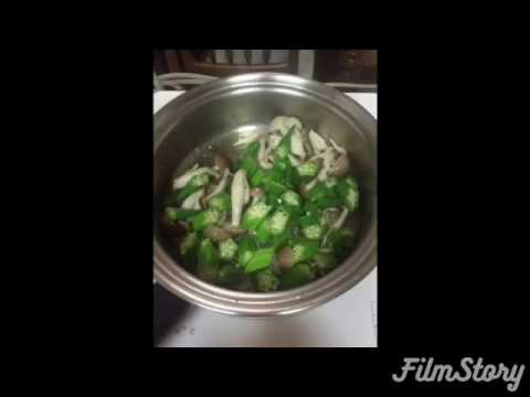 ミョウガとオクラのサラダ