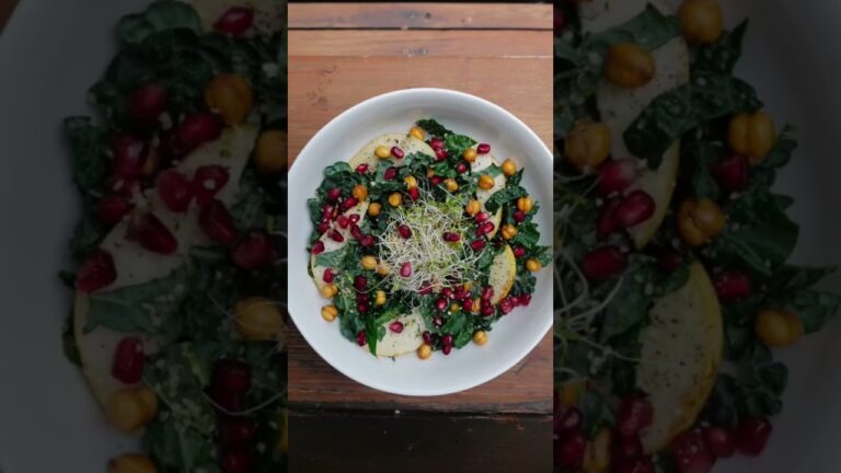 CHICKPEA-POMEGRANTE KALE SALAD