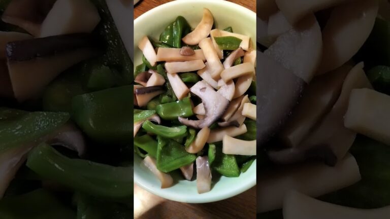 エリンギとピーマン炒め　10月29日　＃Shorts