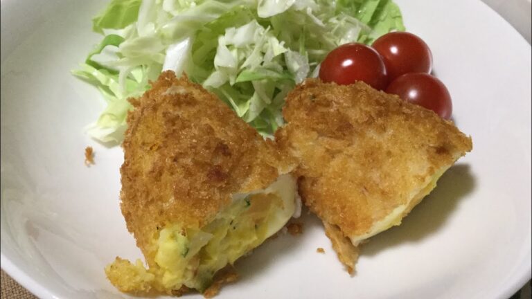 ポテトサラダフライの作り方教えます❤️ポテトサラダをハム＆チーズで揚げました。アレンジレシピですね👍