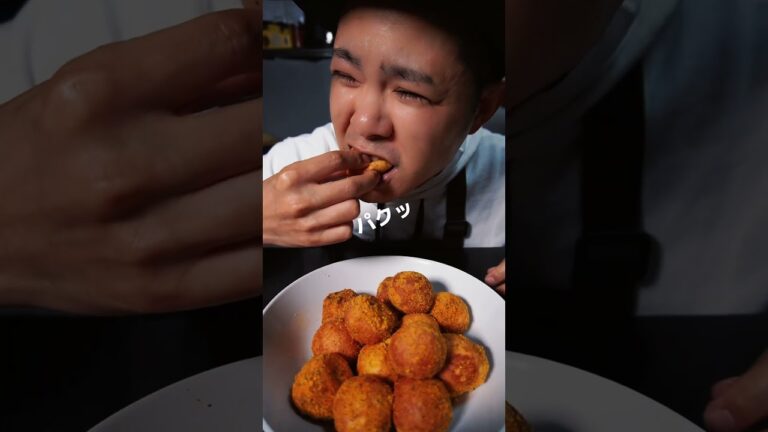 １週間韓国料理生活７日目🧀麻薬級の美味さ!プリンクルチーズボール #shorts