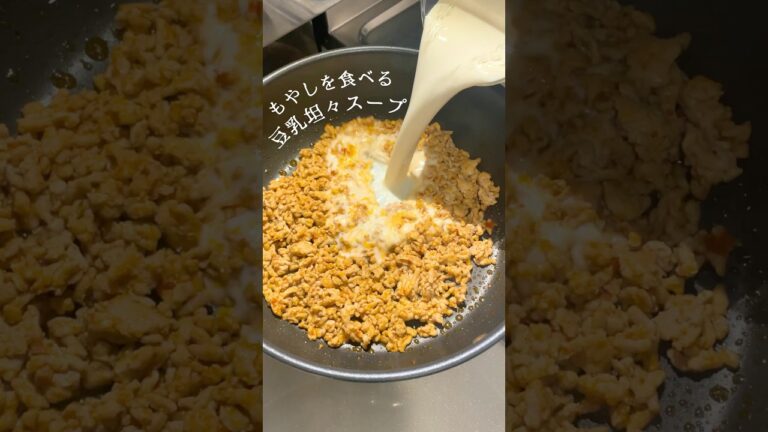 もやしを食べる！ごま味噌豆乳坦々スープ。