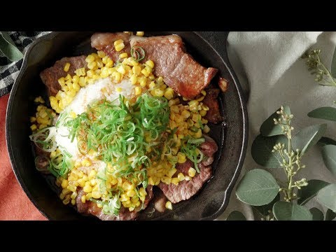 【こげてよし！】熱々ステーキガーリックライス🍖