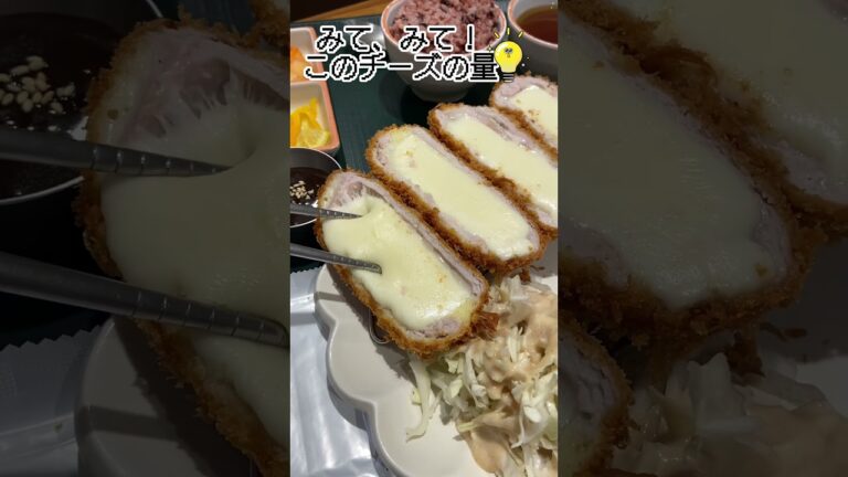 韓国で食べたチーズとんかつの”チーズ”の量が半端ない！