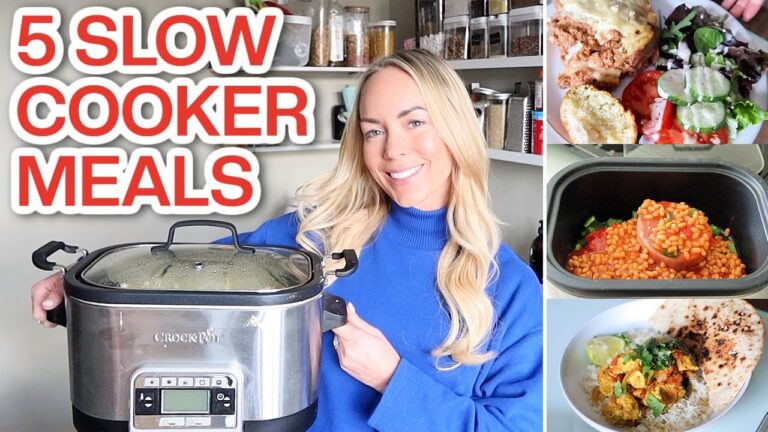 5 SLOW COOKER MEALS!  EASY + HEALTHY CROCKPOT DINNERS MY FAMILY LOVE