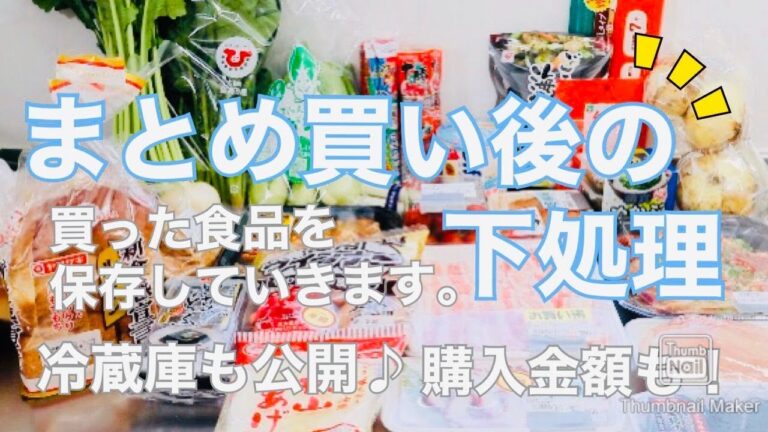 【まとめ買い後の下処理】まとめ買いしてきました♪ 現在の冷蔵庫の様子も公開します。食品保存、詰め替え、下ごしらえ。