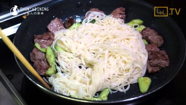 しゅんの食卓2015年9月号「牛肉のそうめんチャンプルー」