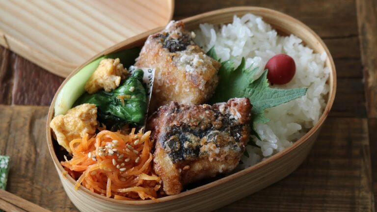 【お弁当】たった３品の簡単ぶりの竜田揚げ弁当の作り方bento＃588