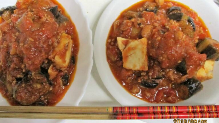 厚揚げ豆腐とナス炒めのトマト煮：全編