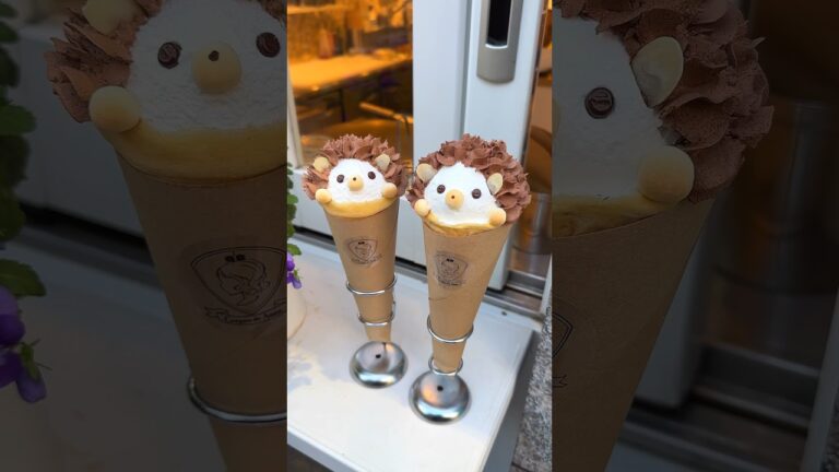 可愛いハリネズミクレープの作り方！チョコとホイップクリームで包んだ甘党のためのスイーツ【クレープス・ド・アンヌ：名古屋】