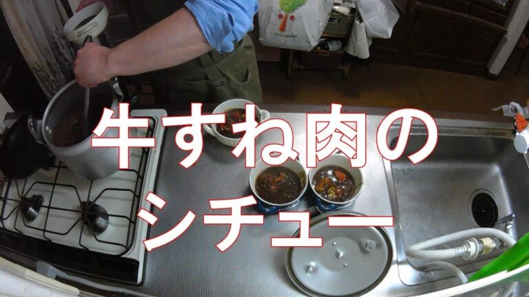 #327【キッチン俯瞰16倍速】夕食作り「牛すね肉のシチュー」