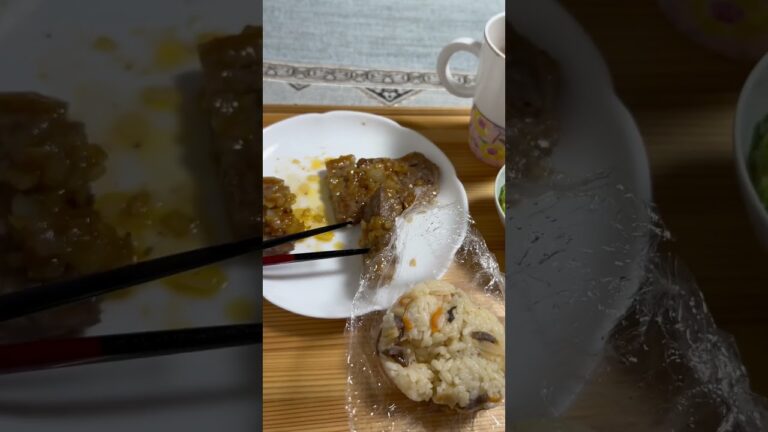 【ステーキ】🥩焼いた！和風オニオンソースが…🧅あさりご飯🍚🥦　#ステーキ #ステーキ飯