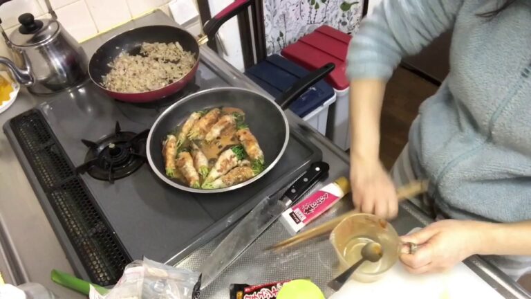 豆苗の豚肉巻きコチジャン味とレンコンの豚挽き肉のあんかけ その2
