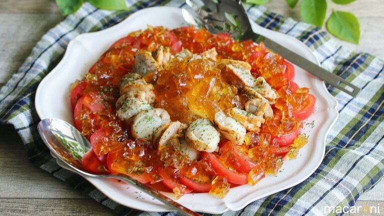 ポン酢 がぷるるん！ トマト と ホタテ のきらきら ジュレ サラダ の 作り方 レシピ