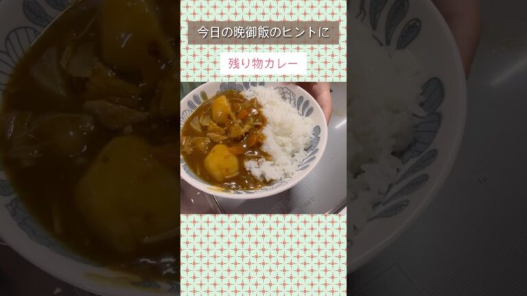 【献立のヒントに】残り物肉じゃがをカレーに！【今日の晩御飯】