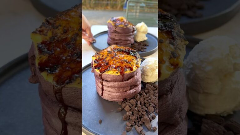 【芋好き必見！さつまいもブリュレパンケーキ🍠】 #パンケーキ #東京グルメ