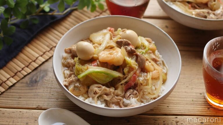 具材の旨味がたっぷり。包丁いらず の 簡単 中華丼 の レシピ 作り方