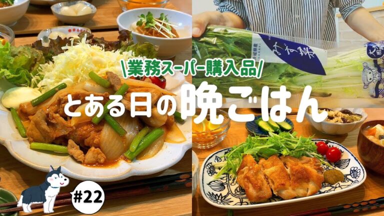 【業務スーパー】【節約料理】とある日の晩ごはん(二日間)愛犬とまったり晩ごはんも♪#やすまるだし#やすまるだし公式アンバサダー#節約料理