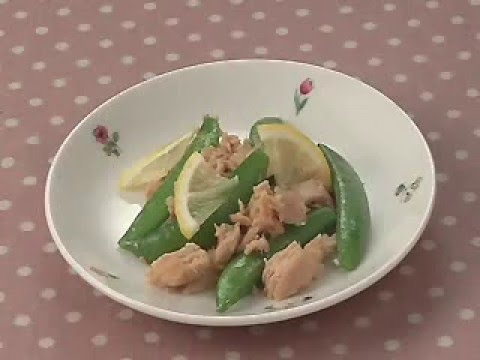 スナップえんどうとツナのレモンソテー