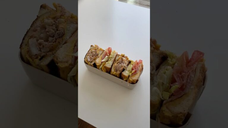 Making my boyfriend's bento 🍱 Sandwich 🥪 #asmr #lunchbox #bento #cooking #satisfying #easyrecipe