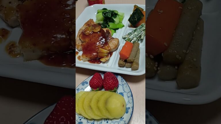 カジキマグロのガーリックステーキだよ。家呑みその799。チンゲン菜と合う。ちゃかしー