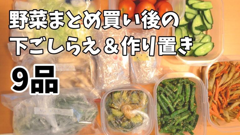 野菜まとめ買い後の下ごしらえ＆作り置き 9品