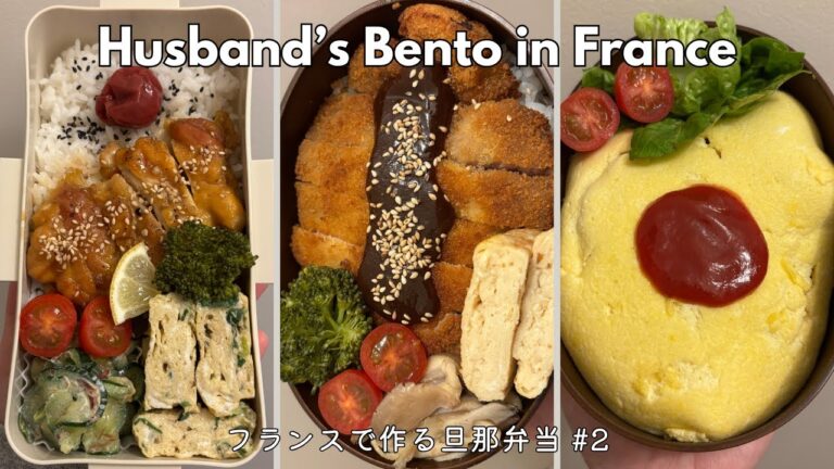 a week of husband's lunchbox in France ep.2 | easy recipes | Teriyaki Chicken | Misokatsu | Omurice
