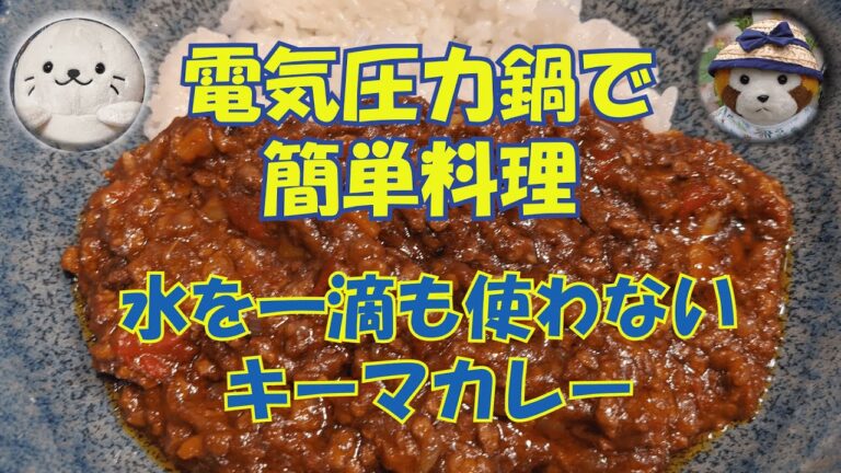 【圧力鍋料理】水を一滴も使わない無水キーマカレー（#30）
