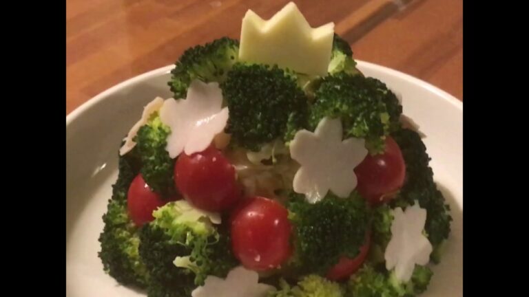 ポテトサラダのクリスマスツリー
