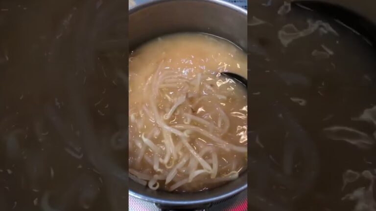 爆速手抜き もやしの味噌汁