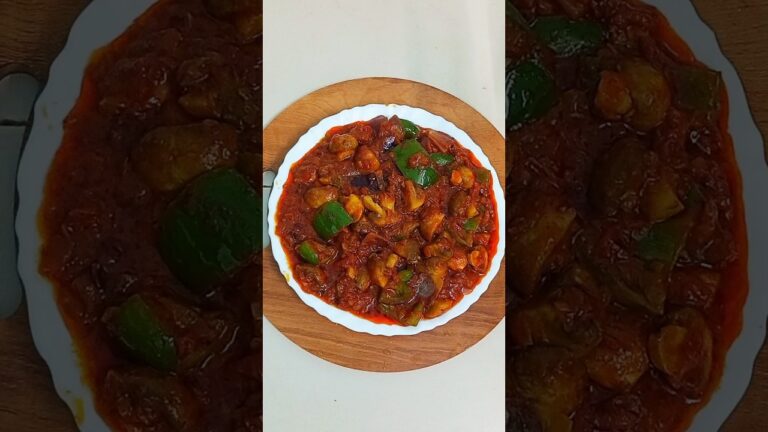 Resturant style Mushroom Capcicum recipe#shorts #trending #mushroommasala