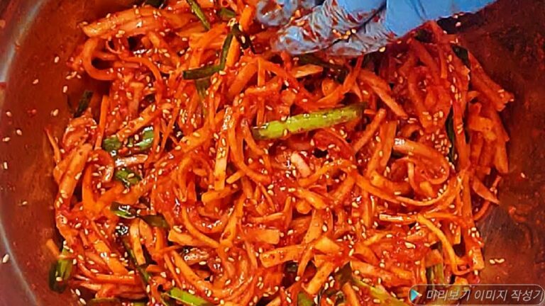 아삭하고 시원한 무생채 만들기, 밥도둑 반찬/韓国食堂でも定番のおかず大根の和え物(ムセンチェ)の作り方/Koreanfood