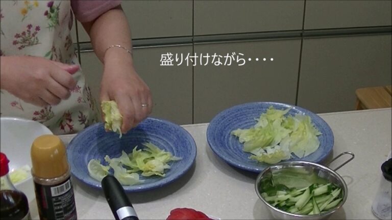 【料理】胡麻ドレッシングでつくるゴマダレ風冷やし中華（ハムリベンジ）【レシピ動画】