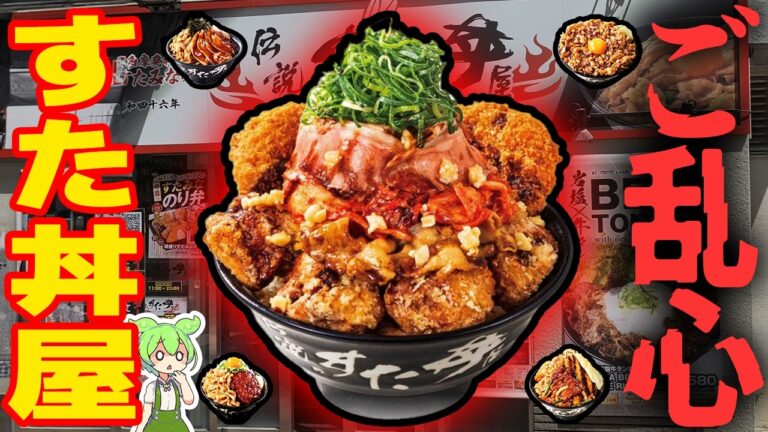 【伝説のすた丼屋】やりすぎたメニュー10選！完食できない【ずんだもん解説】
