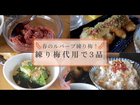 ルバーブで作る練り梅レシピ３品！【海外在住代用レシピ】ドイツで自炊。